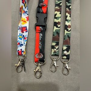 Colorful Lanyard Set with Clips 3pcs set